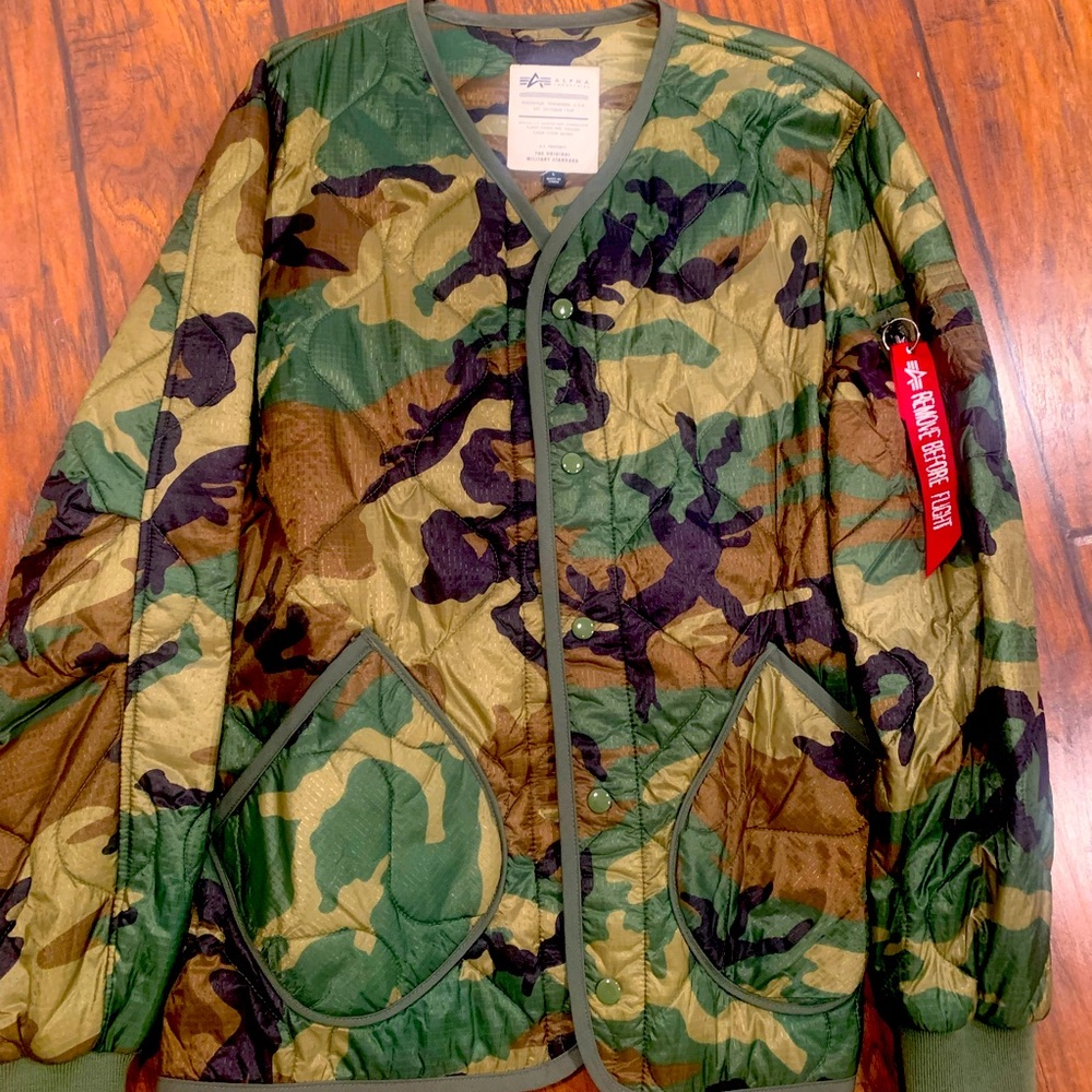 Alpha Industries light button up jacket